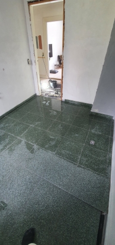 renovering af badeværelse fliser grøn nyt