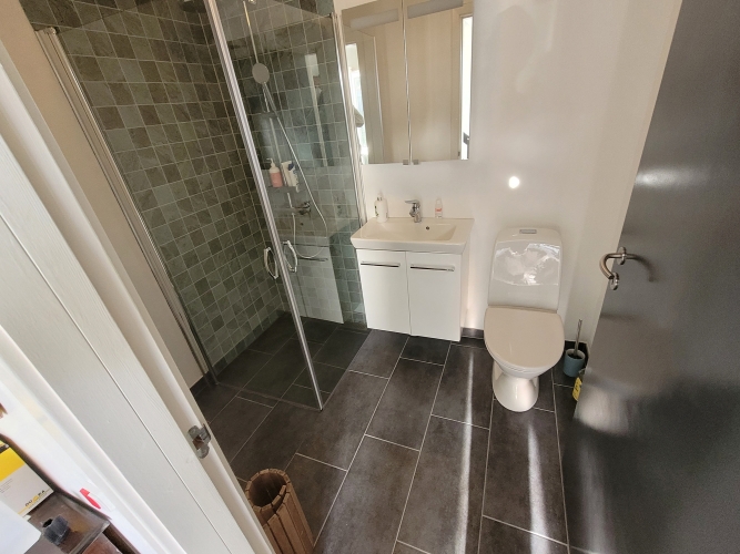 renovering badeværelse grøn fliser